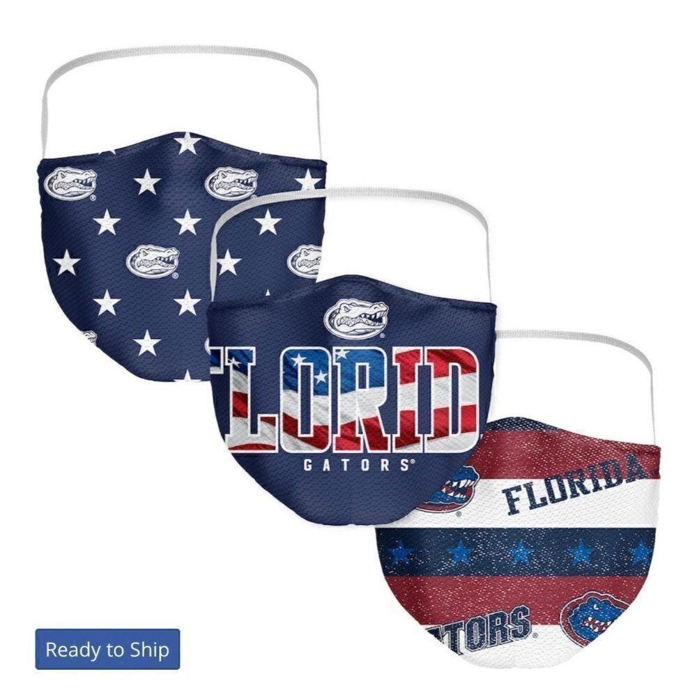 Florida Gators Patriotic Face Covering 3-Pack